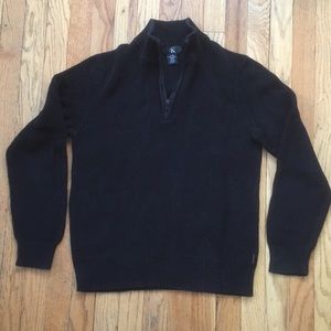 Calvin Klein black quarter zip pullover sweater L